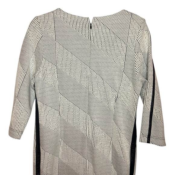 Creation L dress geometric faux leather white black size 4 - Picture 4 of 14